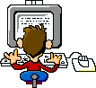 someone typing at a computer